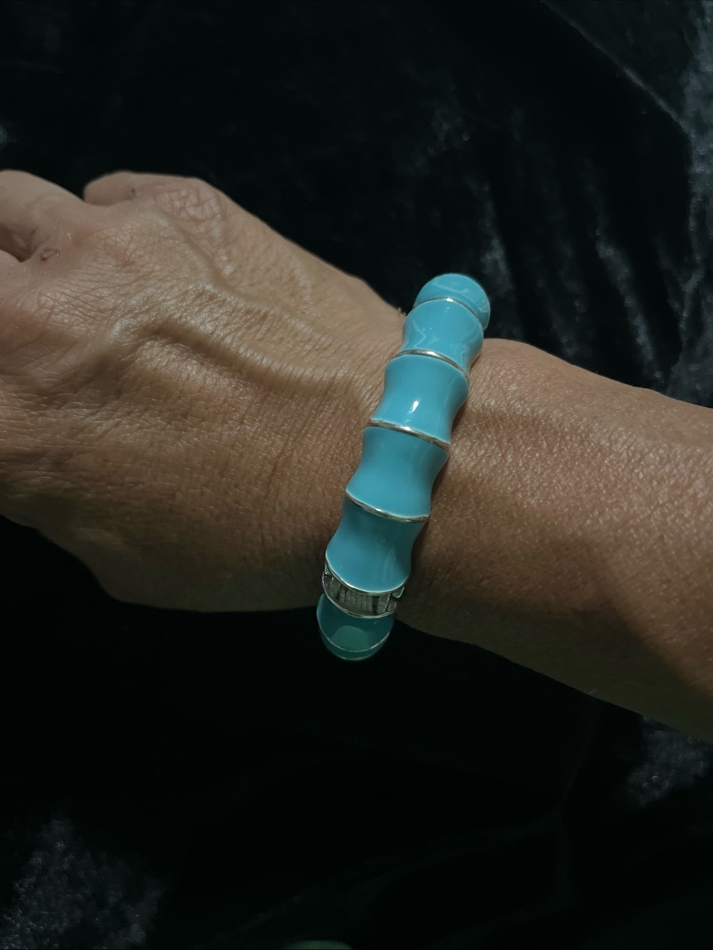 Premier Designs Aqua Bamboo-Style Enamel Bracelet - Women's Jewelry